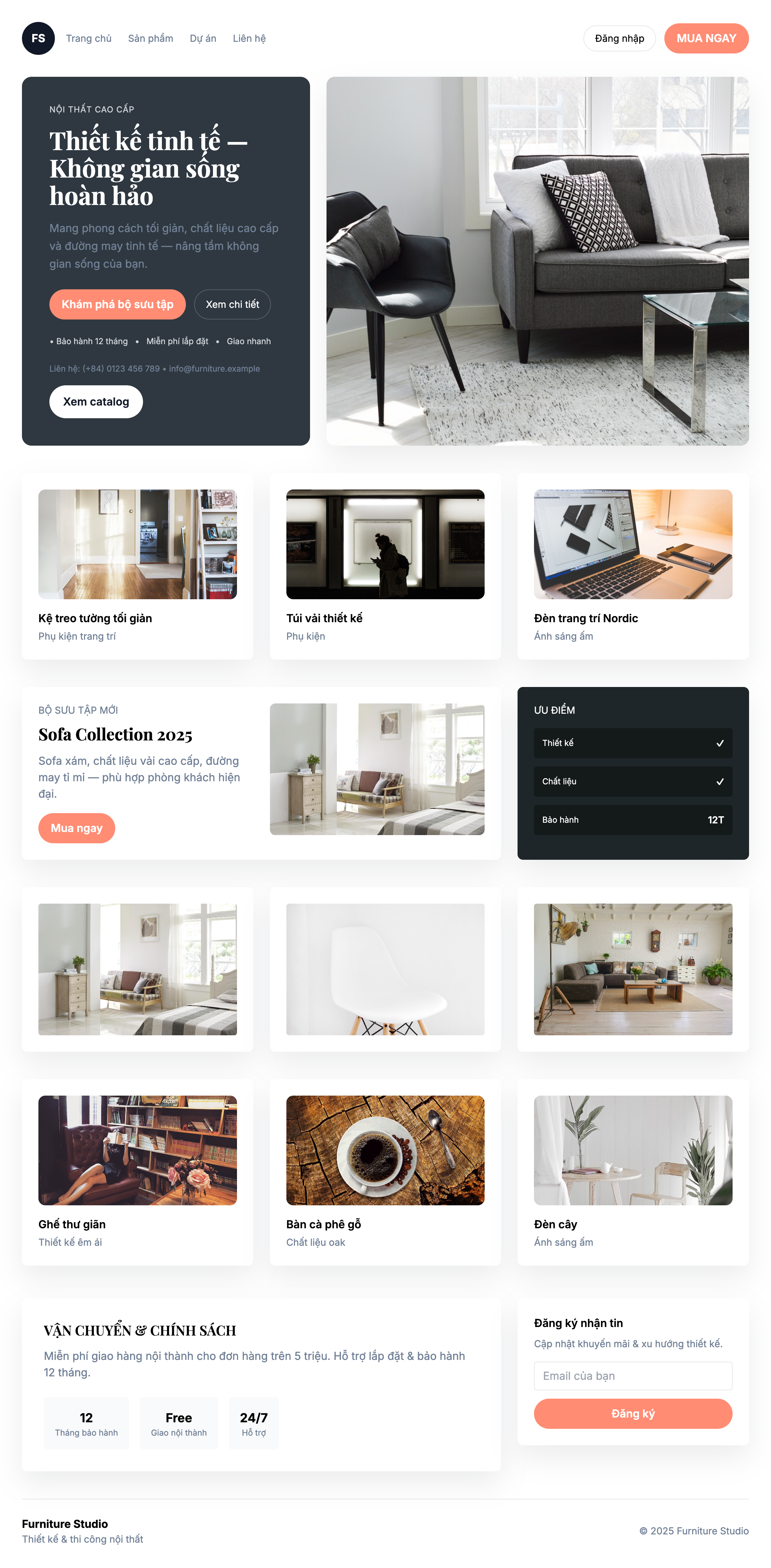 Website nội thất – gia dụng - dự án tiêu biểu