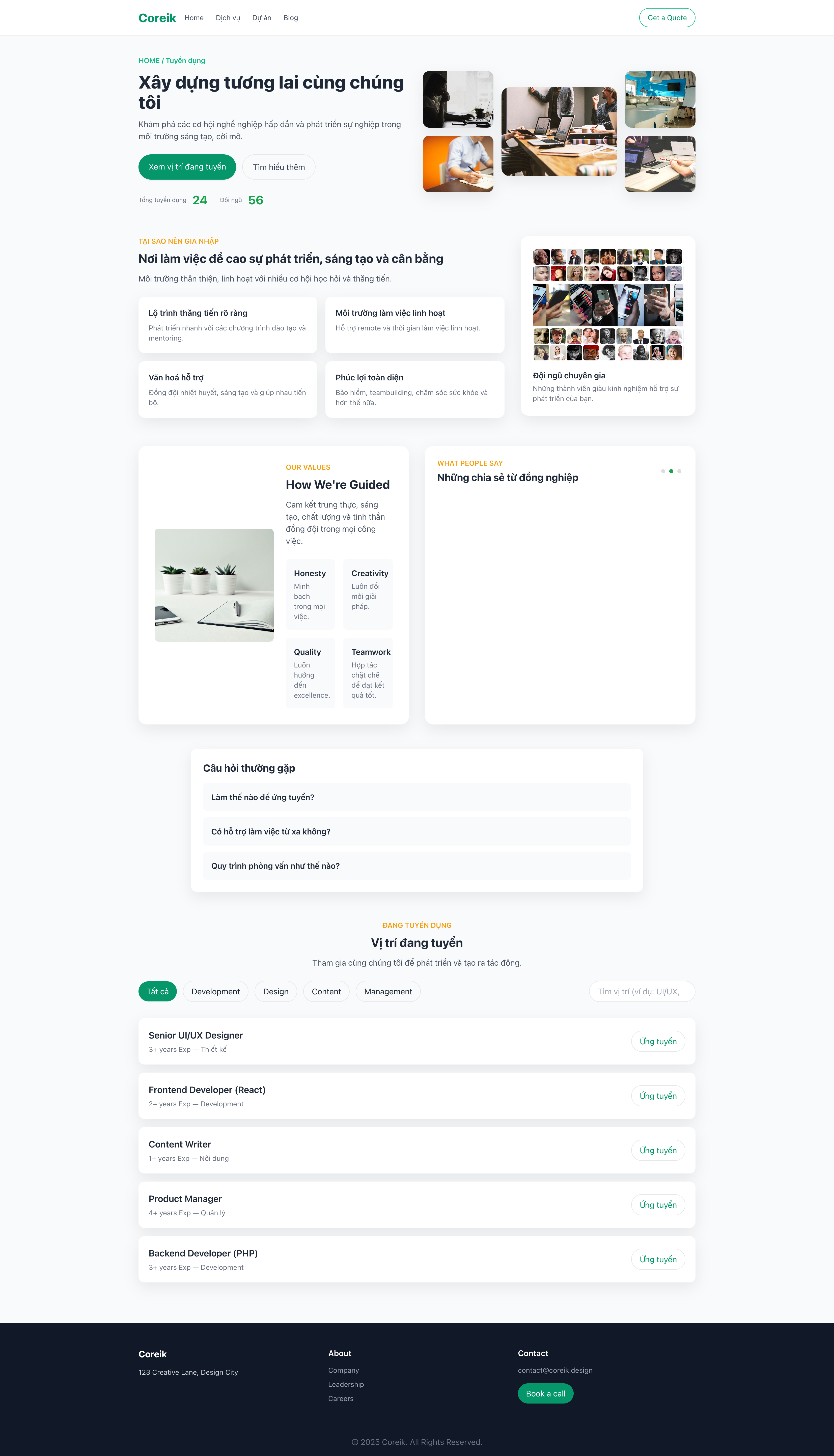Website tuyển dụng - dự án tiêu biểu
